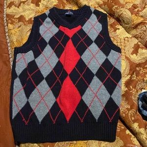 Boys 14/16 sweater Red/Black/Silver